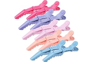 OBSCYON Plastic Non Slip Hair Clips for Women, Professional Alligator Hair Clips, Hair Styling Clips Sectioning Clips of Hair Salon (10PCS Macaroon)