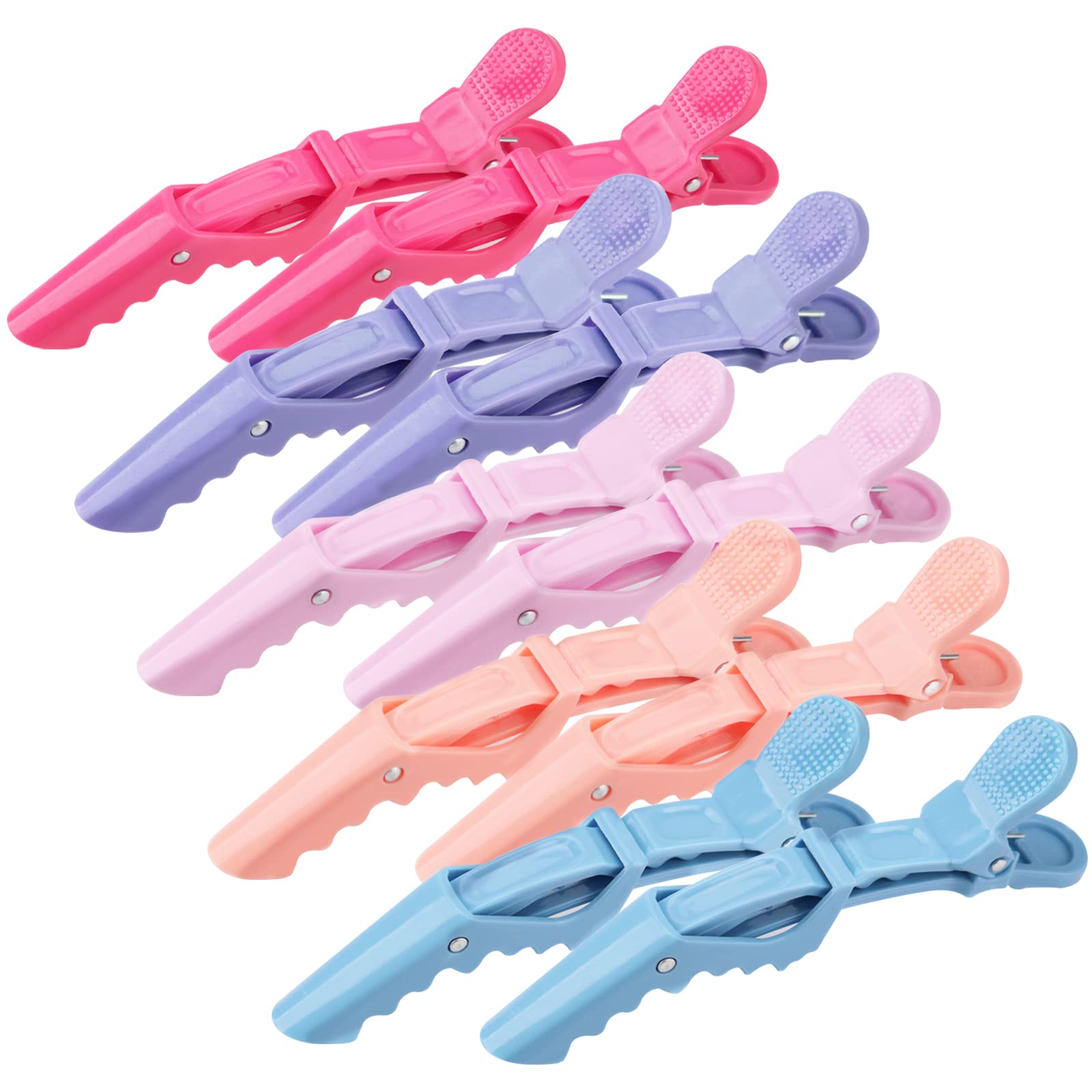 Photo 1 of OBSCYON Plastic Non Slip Hair Clips for Women, Professional Alligator Hair Clips, Hair Styling Clips Sectioning Clips of Hair Salon (10PCS Macaroon)