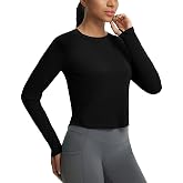 baleaf Women's Sun Shirts Crop Long Sleeve Workout Tops | UPF 50+ UV Protection SPF Rash Guard, Slim Fit, Lightweight Material, for Hiking Athletic Casual and Daily Activities