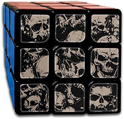 Scrawl Skull Head Rubik's Cube Custom 3x3 Magic Square 2.1" Third-order Rubik Jigsaw Game Speed Cube Portable Toys Adults Kids