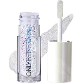 ONLYBETTER Liquid Glitter Eyeshadow, Sliver Metallic, Long Lasting, Waterproof, Vegan, Cruelty-Free