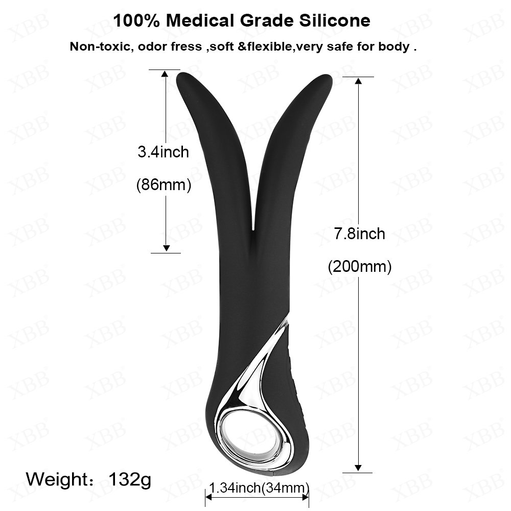 XBB Rechargeable Multifunctional Silicone Vibrator 10 Speeds with Orgasm Mode G Spot Stimulator Prostate Anal Personal Massager(Black)