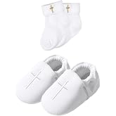 Baptism Shoes for Baby Boy Infant Soft Sole Christening Sneaker 3-18 Months | Comfortable, Breathable, lightweight, Formal, Wedding, Easter, Worship, Dedication Blessing, Baby Shower, Non-slip Soft Soles