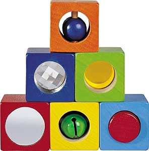 HABA Discovery Blocks - 6 Colorful Cubes with Unique Effects for Ages 1 and Up (Made in Germany)
