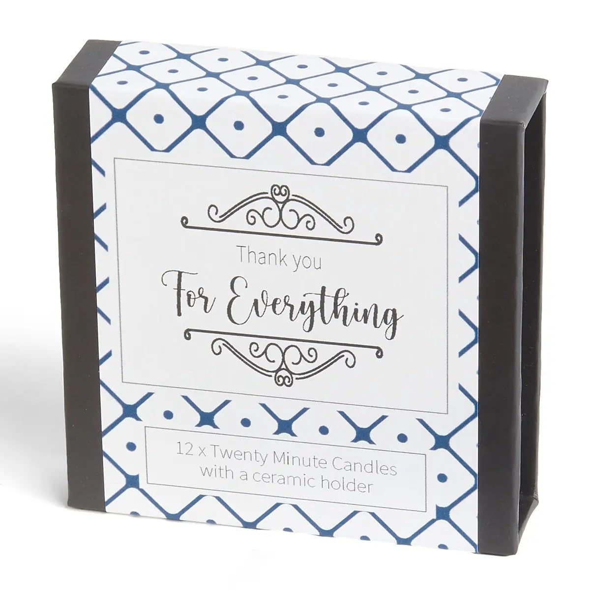 Thank You for Everything Candles (wrap). 12 x Twenty Minute Candles with a Ceramic Holder for Relaxation, Meditation, Mindfulness and Well-Being