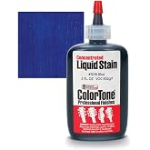 ColorTone Concentrated Liquid Stain for Instruments, Blue 2 oz | Water-Soluble Concentrated Dye for Tinting Guitar and Bass Wood, Mixes for Custom Shades, Deep Even Color