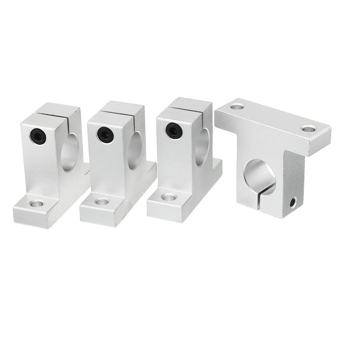 DollaTek 4Pcs SK8 CNC Aluminum Linear Motion Rail Clamping Rod Rail Guide Support for 8mm Diameter Shaft