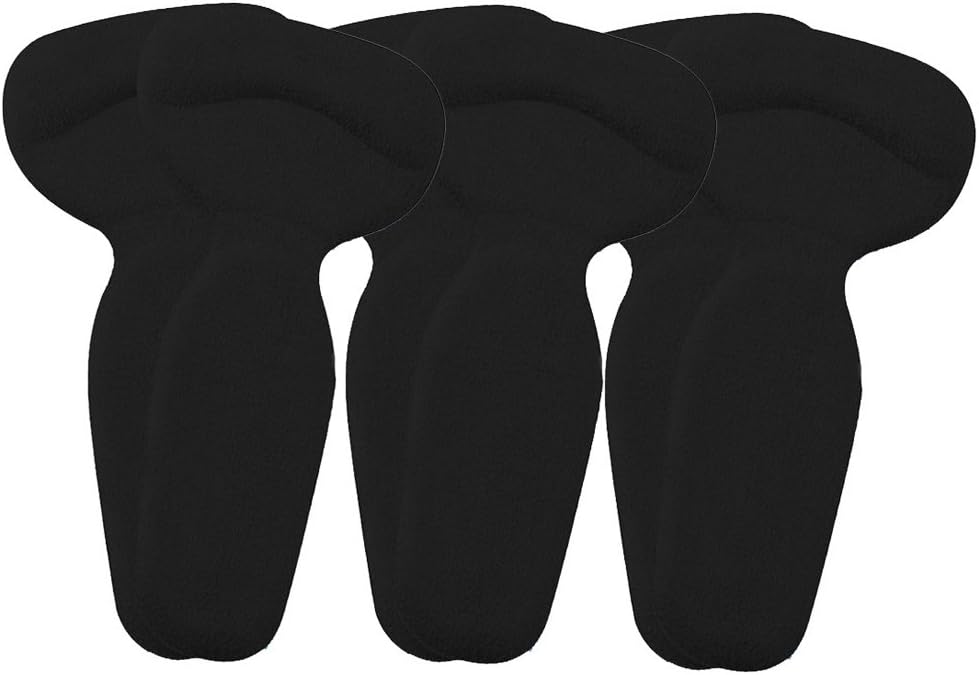 Toechmo 3 Pairs Extra Strong Sticky Fabric & Silicone Heels Grips Shoe Back Heel Inserts Insoles Pads Cushion Liner Grips Foot Care Heel Protector