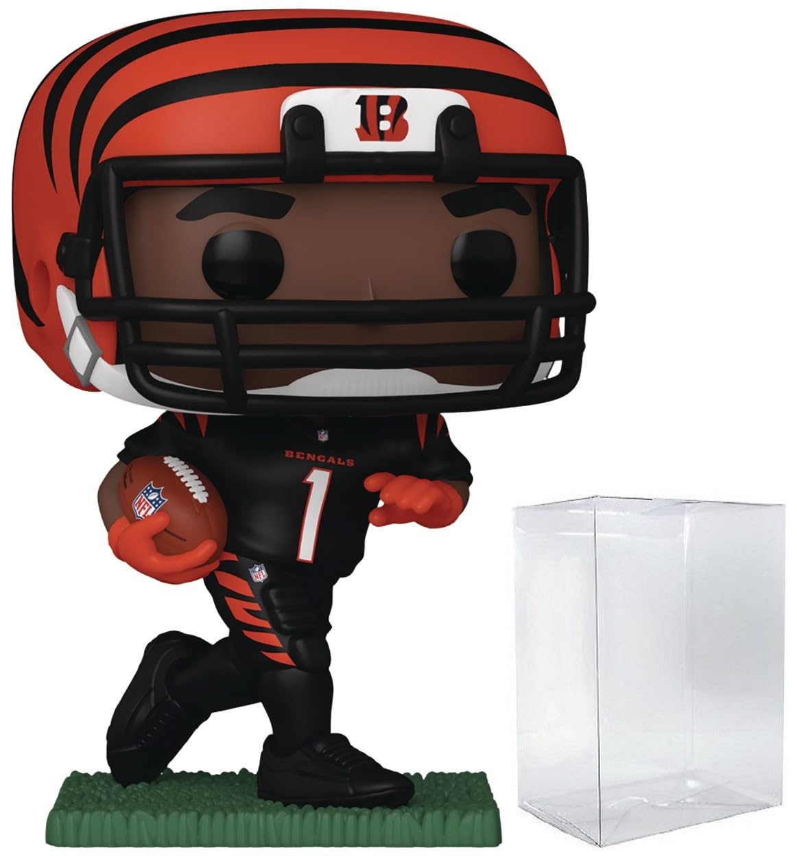 Photo 1 of POP Football: Bengals - Ja'Marr Chase Funko Vinyl Figure (Bundled with Compatible Box Protector Case), Multicolor, 3.75 inches