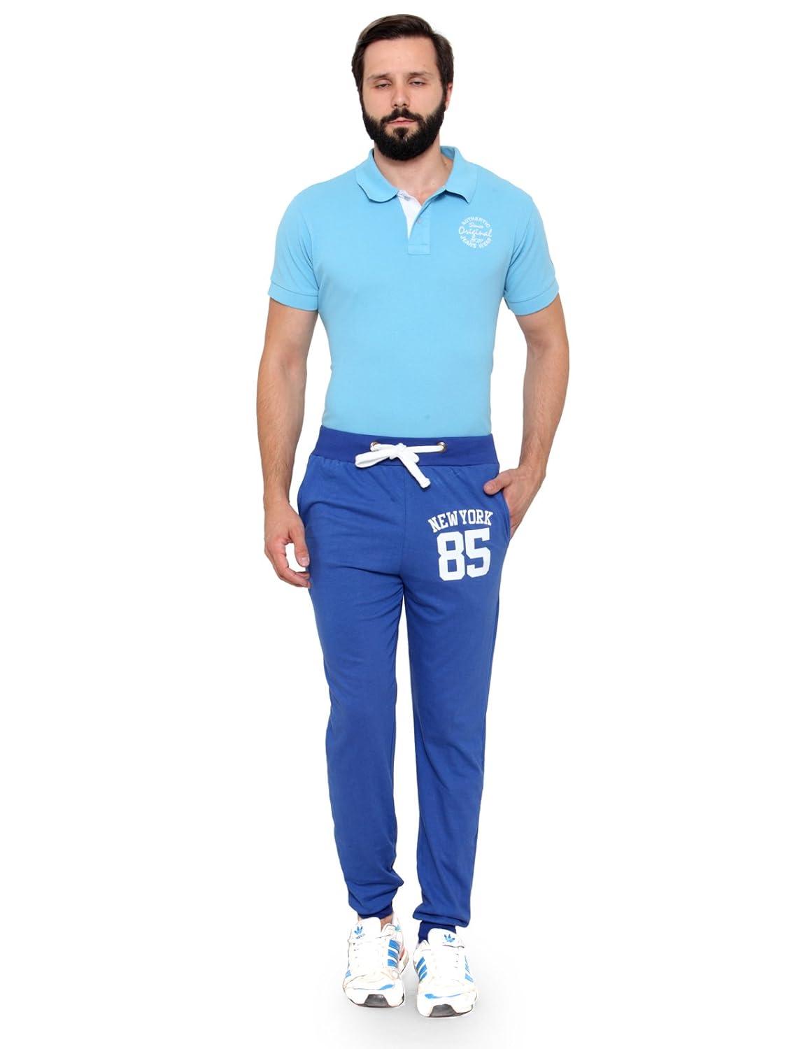 feed up men's printed cotton trackpants