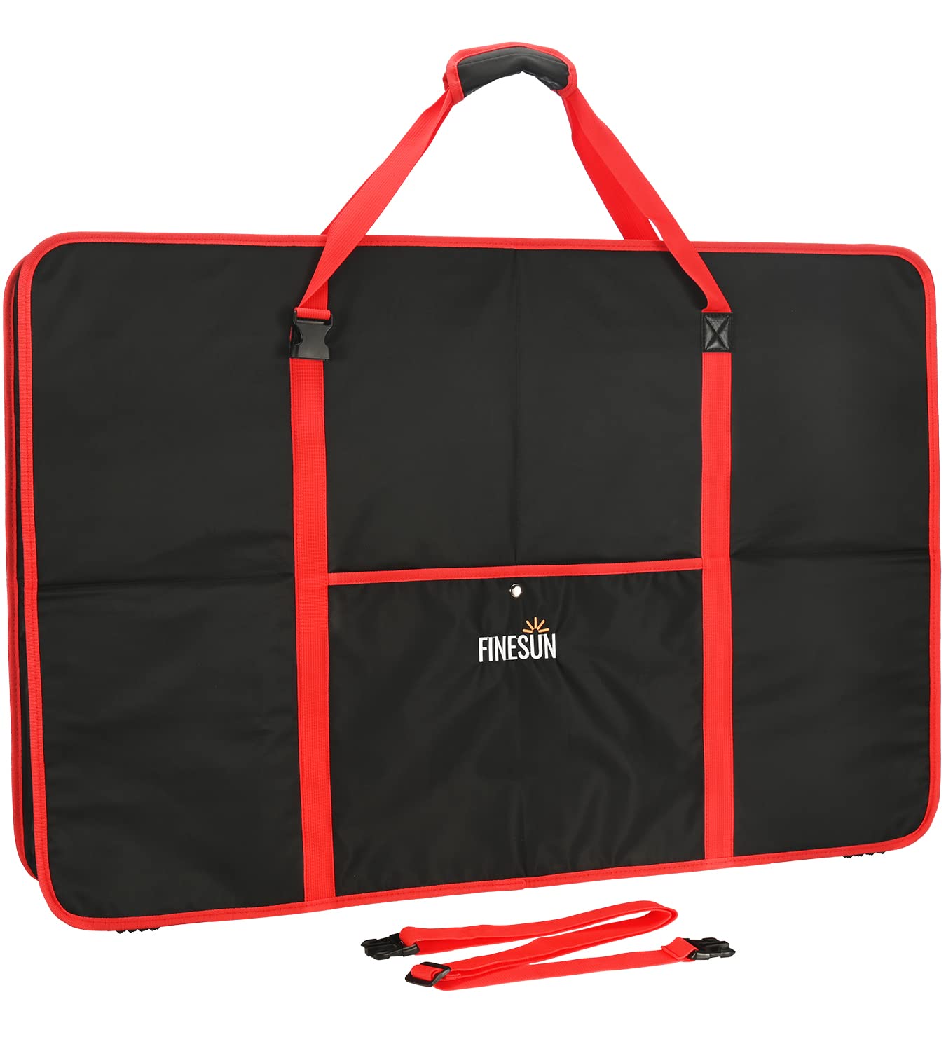 FINESUN Art Portfolio Case, Art Supply Storage Organizer, Art Bag with Frame Construction& Shoulder Straps, Portfolio Folder for Artwork, Drawings& TV (22x34 Inch)