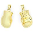 thumbnail image 2 of Men's Stainless Steel Gold Plated Double Boxing Glove Charm Pendant – 3D Design 2 of 4