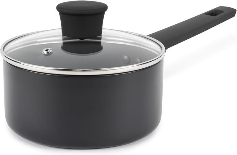 Russell Hobbs Shield 16cm Non-Stick Saucepan with Glass Lid Induction