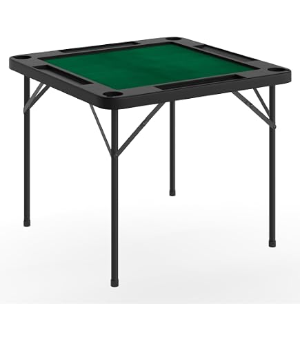 Table de Mahjong - DUOKU - Pliante Carrée - 4 Joueurs - 4 Porte