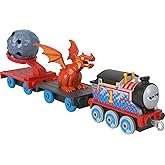 Thomas &amp; Friends Diecast Toy Train Medieval Thomas Push-Along Engine with Boulder Launcher for Preschool Pretend Play Kids Ages 3+ Years