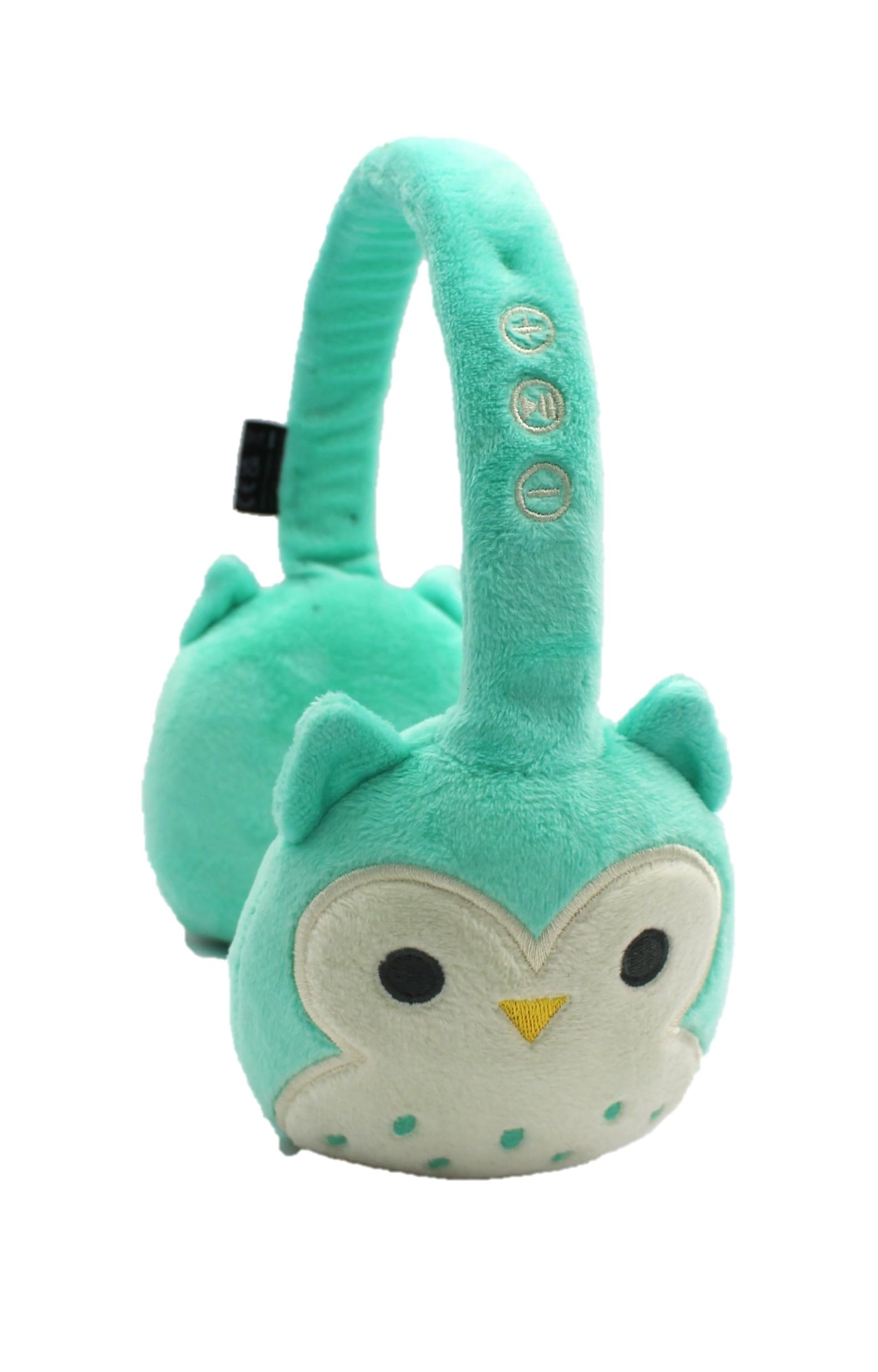Squishmallows Winston The Owl Plush Bluetooth Headphones With Built-in Microphone To Make Phone Calls. 10 Meter Bluetooth Range, Volume Control, Soft Plush Ear Cushions And Adjustable Headband.