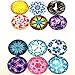 IGOGO 12 PCS Glass Dome Cabochons Half Round Flatback Beautiful Flower