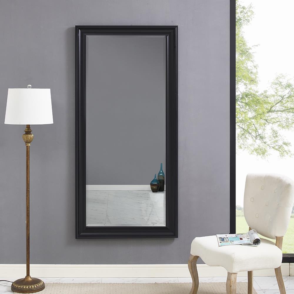 Naomi Home Framed Floor Mirror Black/65" x 31"