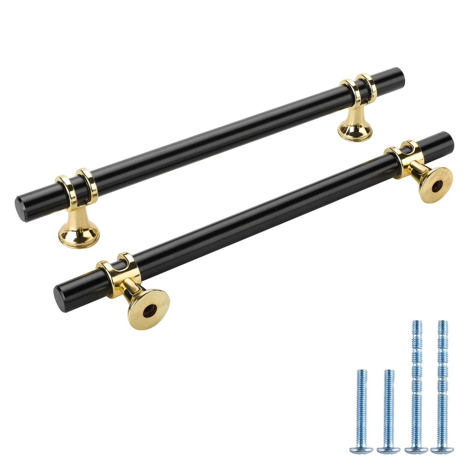 LONTAN 5 Pack Black Kitchen Cabinet Handles 160mm Kitchen Cupboard Handles Kitchen Drawer Handles Wardrobe Handles Black Cupboard Handles Bathroom Cabinet Handles Cabinet Pull Handles