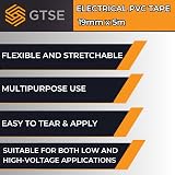 GTSE Electrical Tape 19mm x 5m 10 Rolls PVC Insulation Strong Adhesive view 6