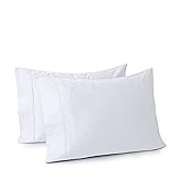 100% Egyptian Cotton Pillow Cases Set of 2,King Size 400 Thread Count Cooling Pillowcases,Soft and Breathable Pillow Covers with Envelope Closure,20x36 Inches,White