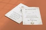 PartiKraft Pack of 10 Tooth Fairy Certificates A6 Rustic Watercolour Matte view 2
