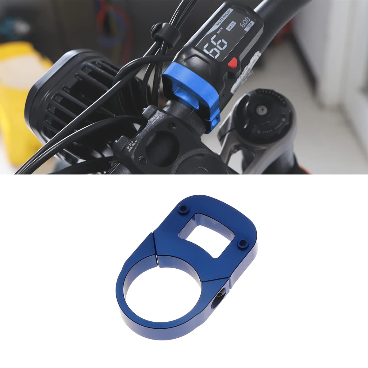 JESTOP Digital Display Relocation Bracket for Sur Ron X Light Bee Segway X260 X160, Aluminum Digital Display Repositioning Tool, Electric Dirt Bike Parts for Sur Ron Segway (Blue)