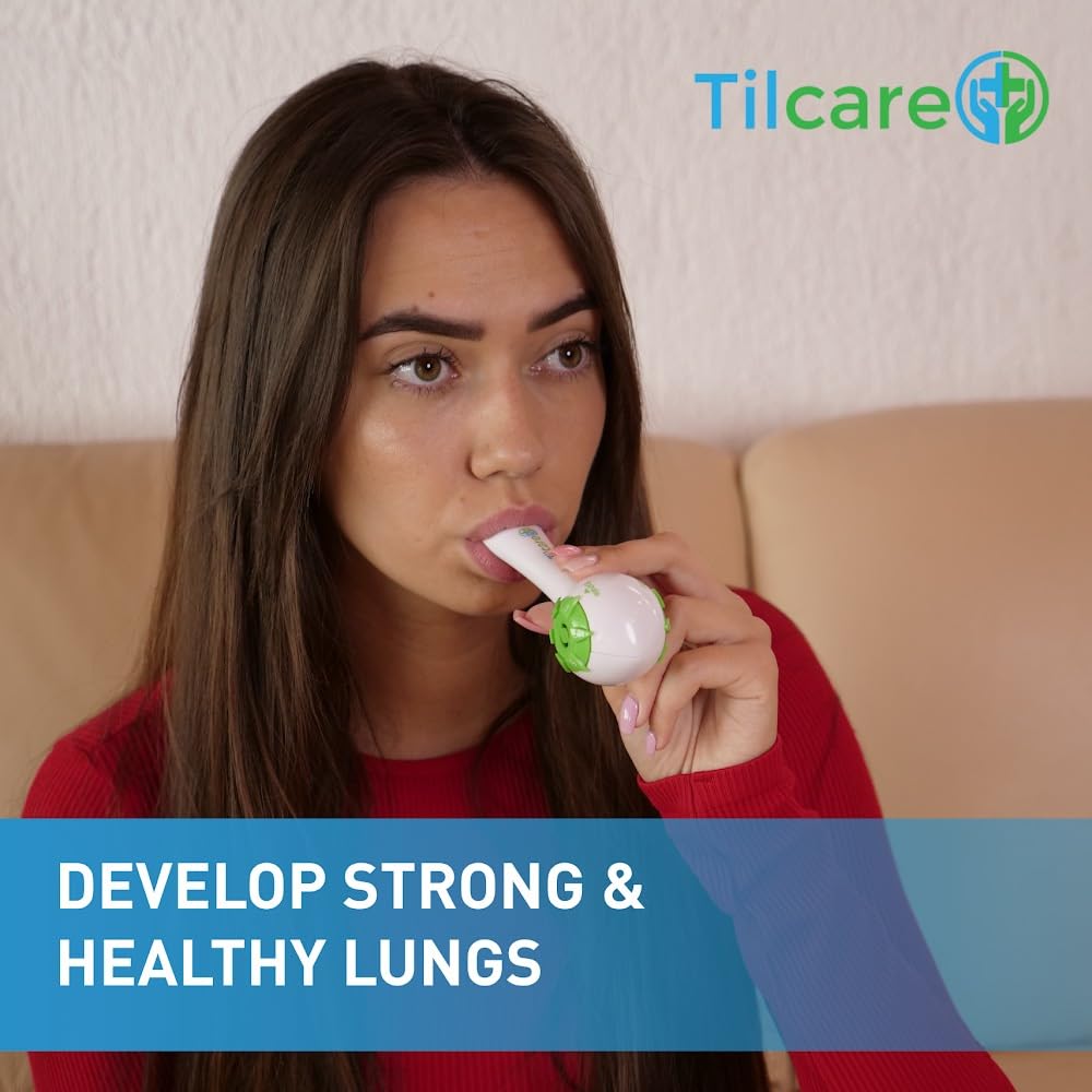 Tilcare Breathing Trainer & Lung Trainer - Ideal Breathing Exercise Device for Lungs, Effective Breather Device & Lung Exerciser Device, Best Breathing Device & Lung Strengthener, Tilcare Respiratory Trainer