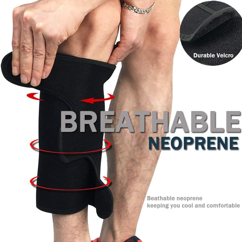 HOPEFORTH Calf Brace Adjustable 2 Pack Shin Splint Support Sleeve Leg Compression Wrap for Torn Calf Muscle, Strain, Sprain, Pain Relief, Tennis Leg,Injury,Best Lower Leg Brace for Men and Women: Industrial & Scientific