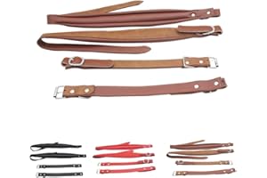 MUINS Accordion Shoulder Strap Harness PU Leather Belt for Adult Musicians, Comfortable Durable Acordeon Accessories (Black)