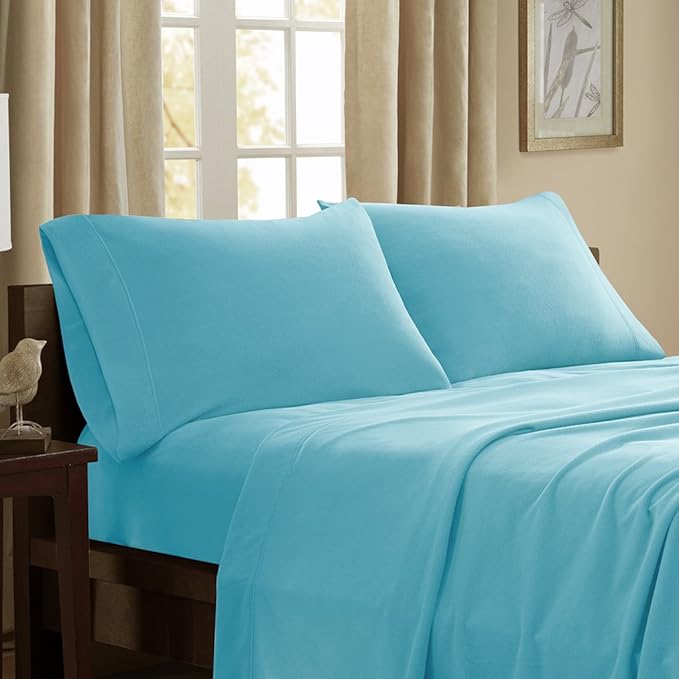 Peak Performance Micro Fleece Twin Bed Sheets Set Casual Ultra Soft
