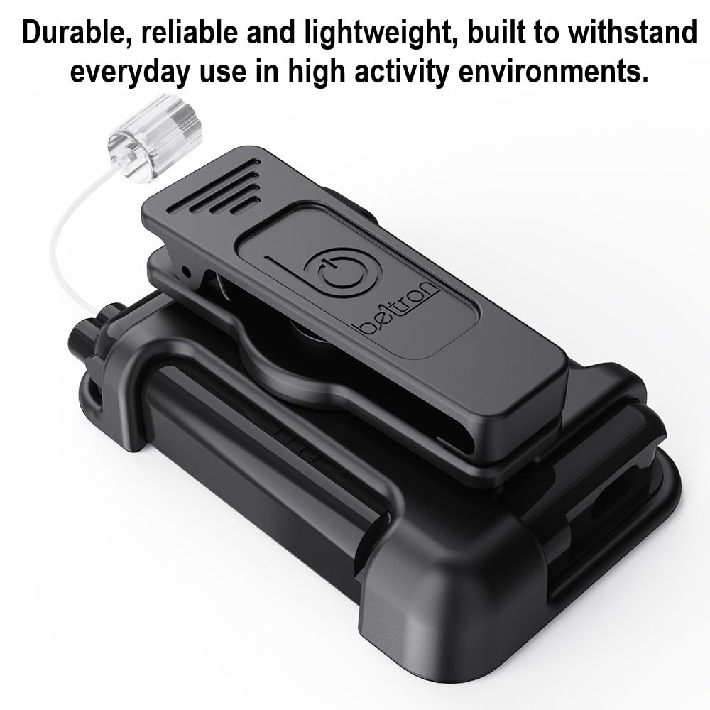 BELTRON Belt Clip for Tandem t:Slim X2 Pump (Strong & Durable Rotating Clip Case for Tandem Diabetes Care TSlim X2 Insulin Pump) - Black