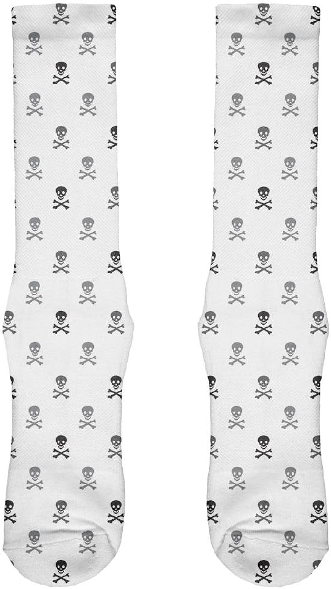 Skull and Crossbones AllOver Crew Socks Mens 68 at Amazon Men’s Clothing store