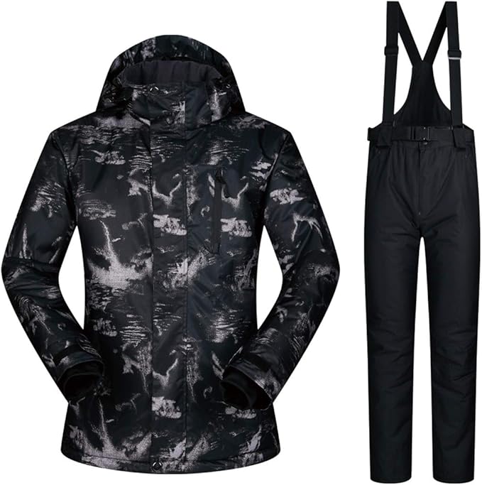 Amazon スキーウェア 防風 防寒 カラフル アウトドア 登山服 Black 3xl Cool Outdoor クール アウトドー セットアップ