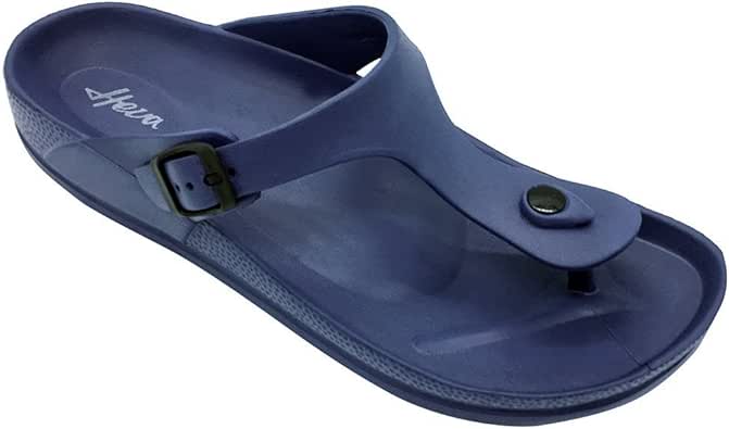 Amazon.com | FUNKYMONKEY Men's Comfort Slides Double Buckle Adjustable EVA Flat Sandals | Sandals
