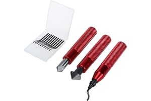 NORJIN Deburring Tool Set with 10 High-Speed Steel Rotary Burr Removal Blades and 2 Countersink Deburring Tool for Meta, Wood