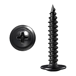 (200 pcs) Wensilon #10×1-1/4" Black Phillips Truss