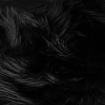 faux black fur