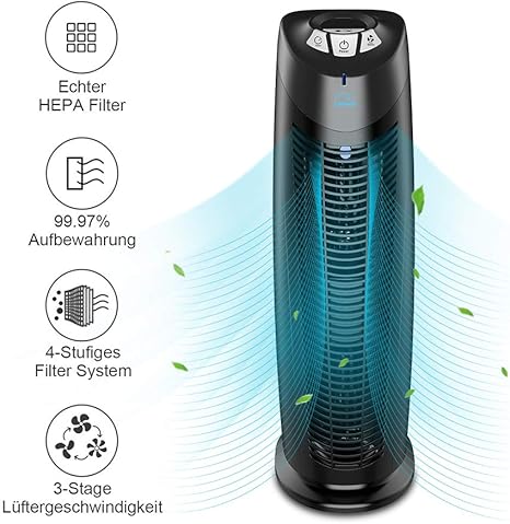 Luftreiniger Ionisator Air Purifier Uv Negatives Ion Kohlefilter Hepa 4 Stufen Filter Ruhig Filterung Fur Allergie Led Anzeige Fur Allergiker Und Raucher Amazon De Baumarkt