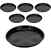 KVMORZE 6 Pack 12 Inch Plant Saucer Tray, Heavy Duty Round Plant Drip Trays for Pot Plant Saucers for Indoors Outdoor, Plant Water Tray Flower Pot Container Accessories for Flower Planters (12in)