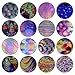 CoulorButtons 16 Pcs Bubble Stripe Starry Holographic Gradient Nail Foil Laser Manicure Nail Art Transfer Sticker