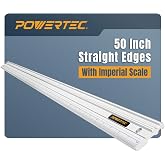 POWERTEC 50 Inch Machinist Aluminum Straight Edges, with .003'' Tolerance for Checking Surface Warp, Marking/Scribing Lines - Used w/Feeler Gauges for Automotive Repairs, Cylinder Head Checks (71503)