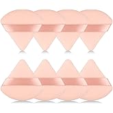 RAREIUS 8Pcs of Triangular Powder Puff Makeup Sponges, Made of Super-soft Velvet, Designed for Contouring, Eye, and Corner, B
