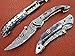 DR-5202-B Custom made damascus blade and bolsters awesome folding/Pocket knife