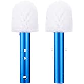 Patelai Corner Pool Brush Step 180 Degree Rotation Handle Scrub, 2 Pieces | Round Head for Corners Steps, Nylon Bristles, Standard Pole Connection, Inground Above Ground Pools Spa Hot Tub Use