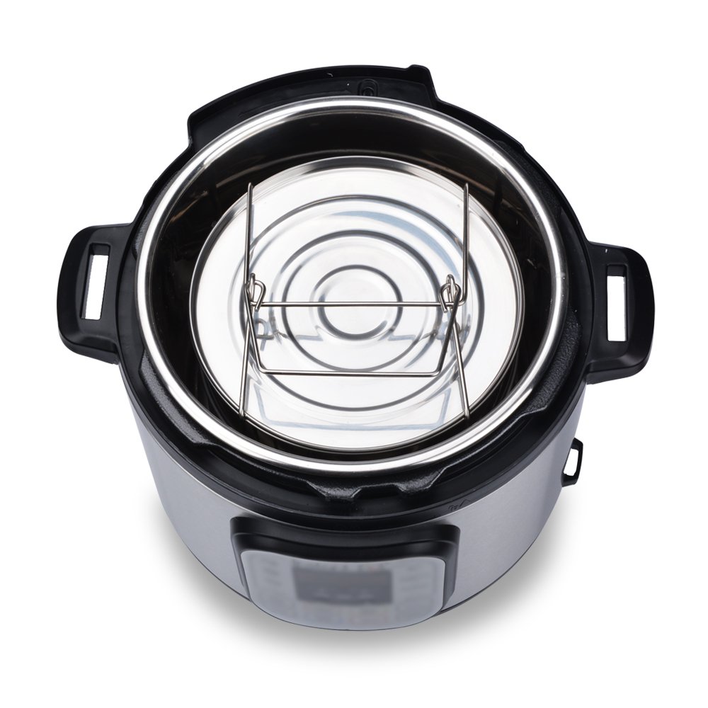 SORKER Stainless Steel Stackable Steamer Insert Pans, Pressure Cooker