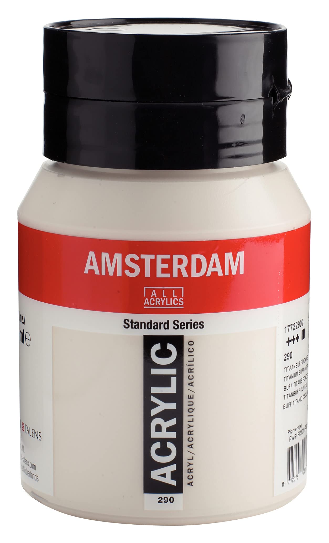 Amsterdam Standard Series Acrylic Jar 500 ml Titanium Buff Deep 290 (17722902)