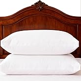 Gooeb Thick Bed Pillows King Size Set of 2 Hotel Collection Soft Down Alternative Supportive Pillow for Back Stomach Side Sleeper White 20x36 inches