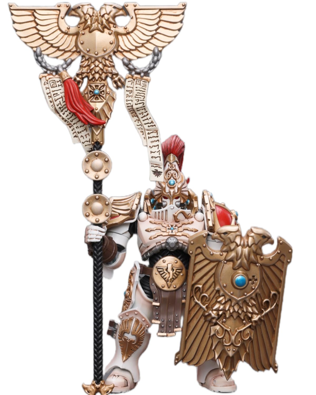 HiPlay JoyToy Warhammer 40K Collectible Figure: Adeptus Custodes Solar Watch Vexilus Praetor 1:18 Scale Action Figures JT9350