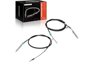 A-Premium 2-PC Set Rear Driver and Passenger Side Parking Brake Cable Assembly Compatible with Chevrolet & GMC Models: Silver